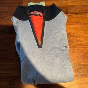 Vineyard Vines Multi Colored 1/4 Zip. Large.